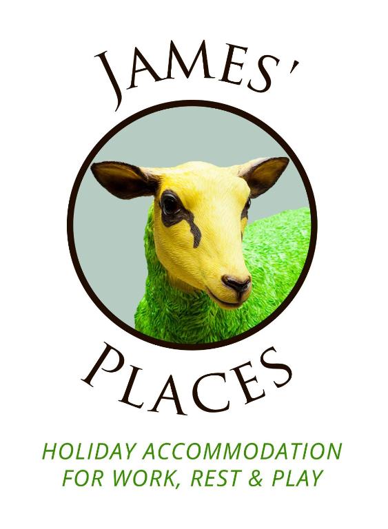 a sign with a picture of a sheep at James' Place @1 Gwynnes in Merthyr Tydfil