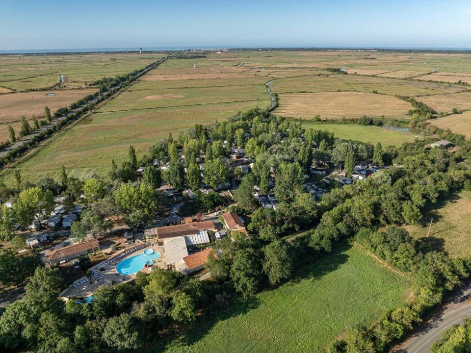 an aerial view of a home with a swimming pool at erick in Angles