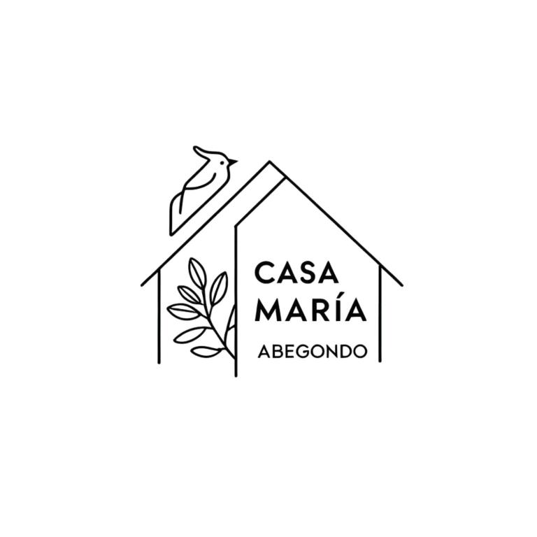 a logo for a csa marina accomodation at Casa María - 3km del Camino in Santa Eulalia