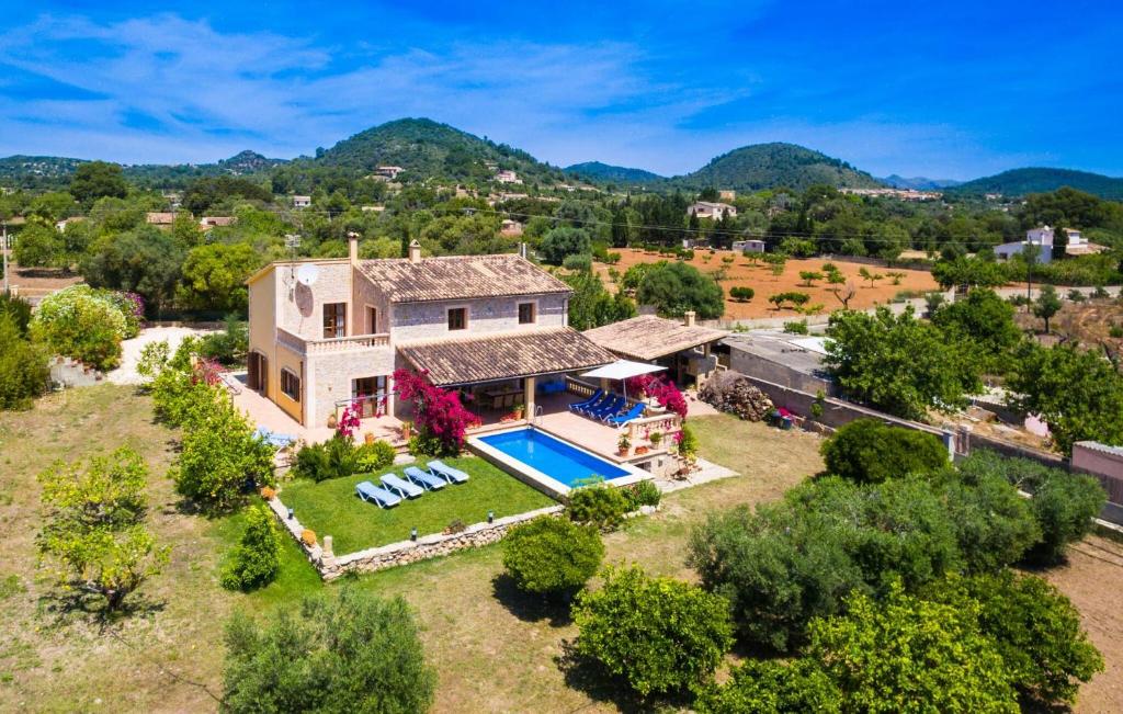an aerial view of a house with a swimming pool at Etv4268, Casa Tolo in Son Servera