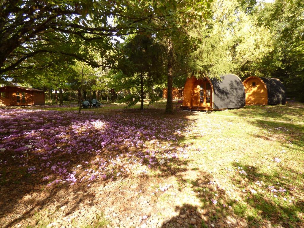 Zahrada ubytování La Rossignolerie - POD Cabanes des châteaux