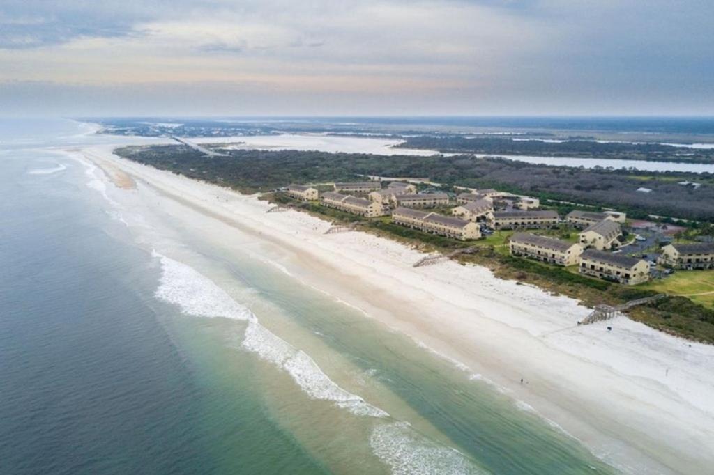 an aerial view of a beach with condos at Summerhouse 147 condo in St. Augustine