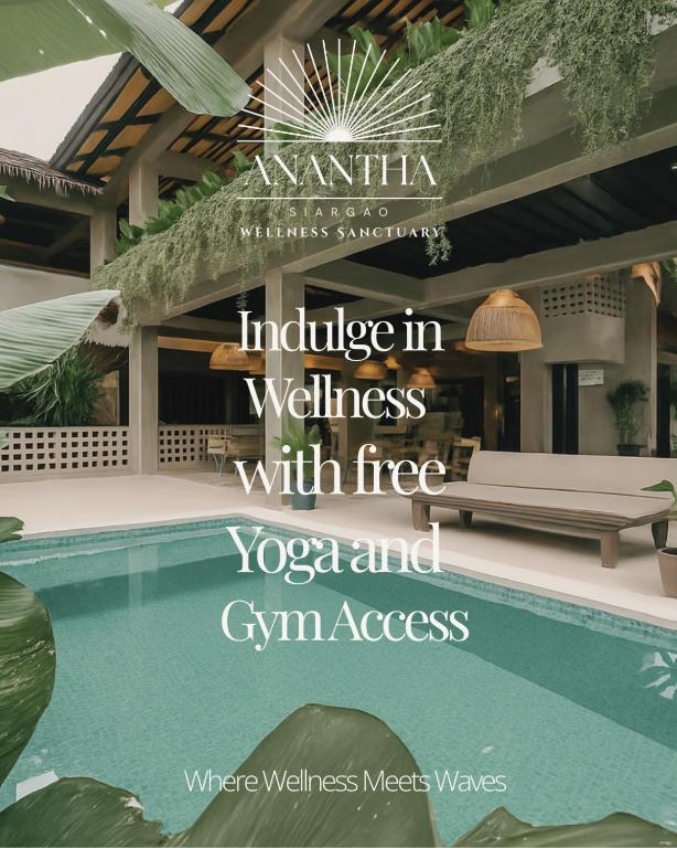 an image of a swimming pool in a villa at Anantha Wellness Sanctuary - Free Yoga & GYM in General Luna