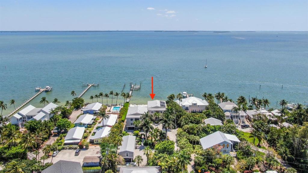 an aerial view of a resort next to the ocean at Captiva Hide A Way 1B in Captiva
