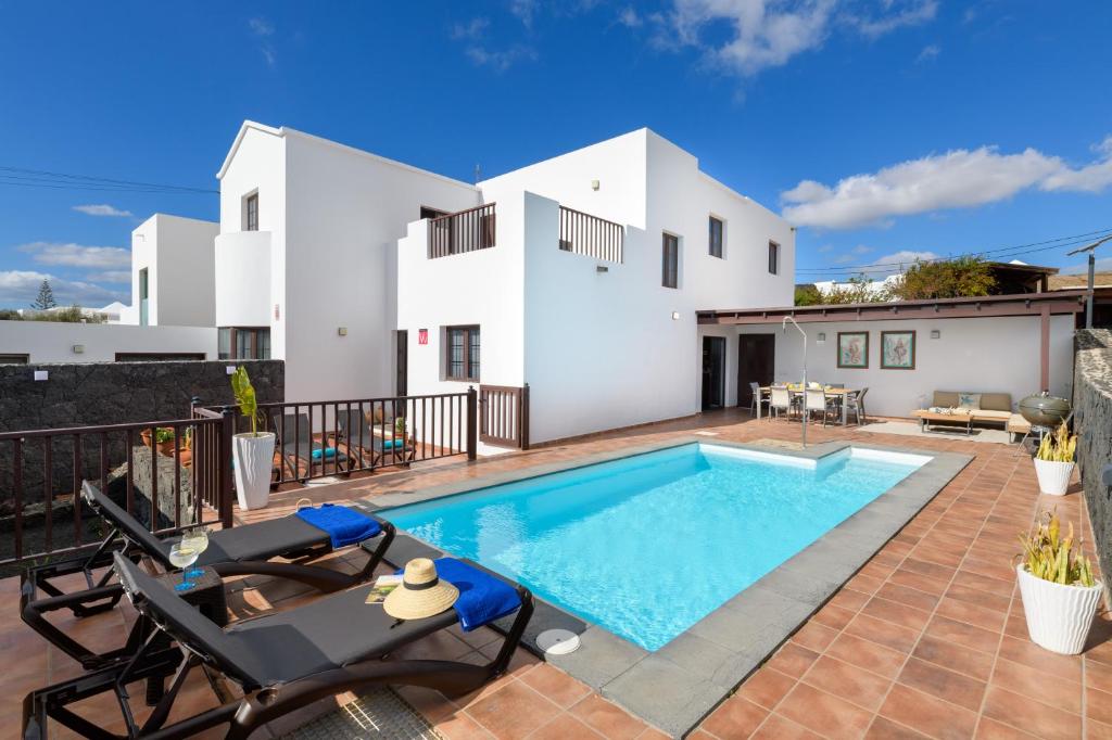 an image of a villa with a swimming pool at Villa Europa in Nazaret