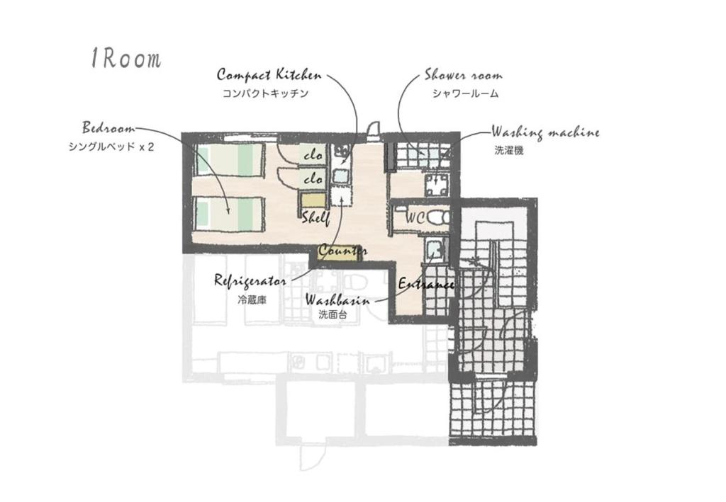 a floor plan of a house at パーパスリゾート 越後湯沢 蔵 in Yuzawa