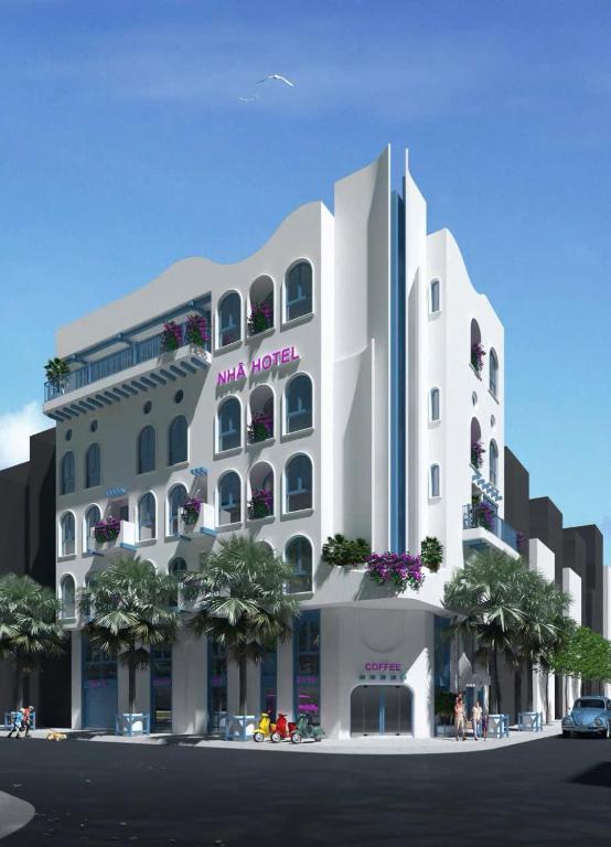 a rendering of the may hotel at Nhã Hotel A in Thôn Mỹ Phước