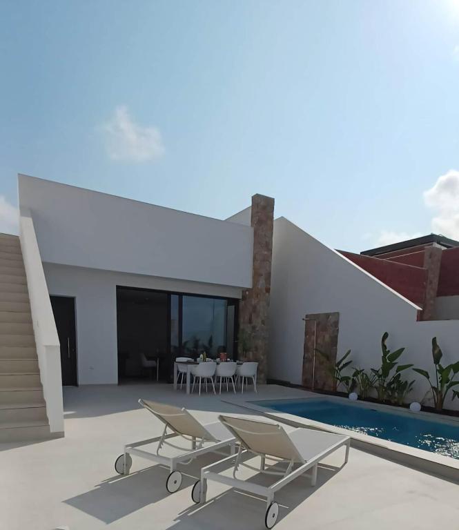 a rendering of a villa with a swimming pool at Villa Hermana Major Luxury Villa in Las Flamencas in San Javier