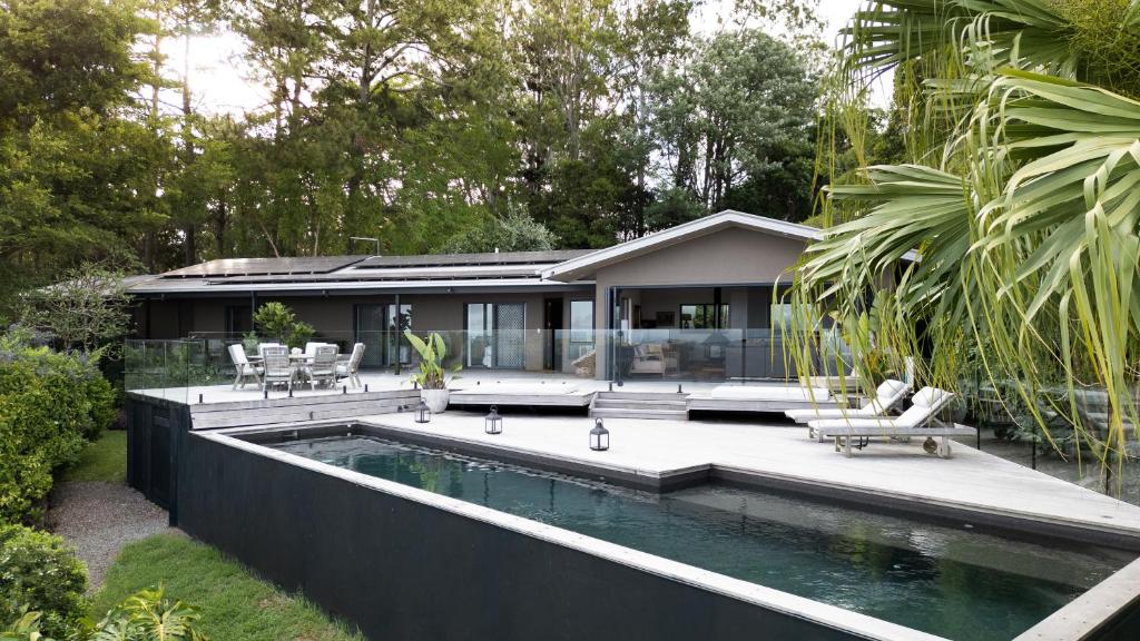 a house with a swimming pool in the yard at Balmoral 575 in Montville