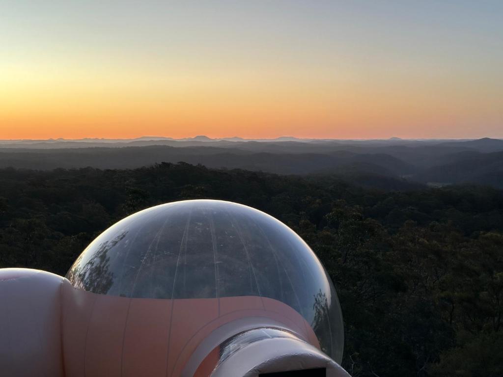 a close up of the nose of an airplane at Romantic Stargazing Dome - Beyond Bubbles in Kulnura