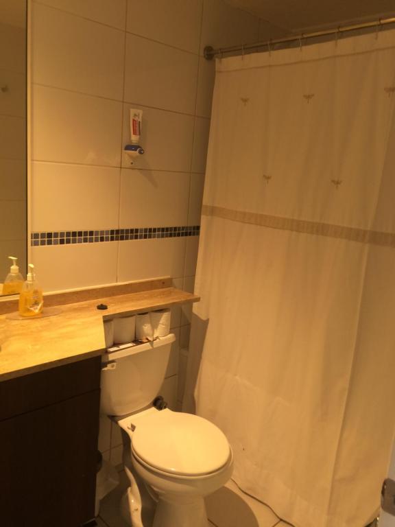 Koupelna v ubytování Apartamentos Terrazas de Talca