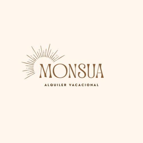 a logo for a restaurant with a palm tree at MonSua in San Luis