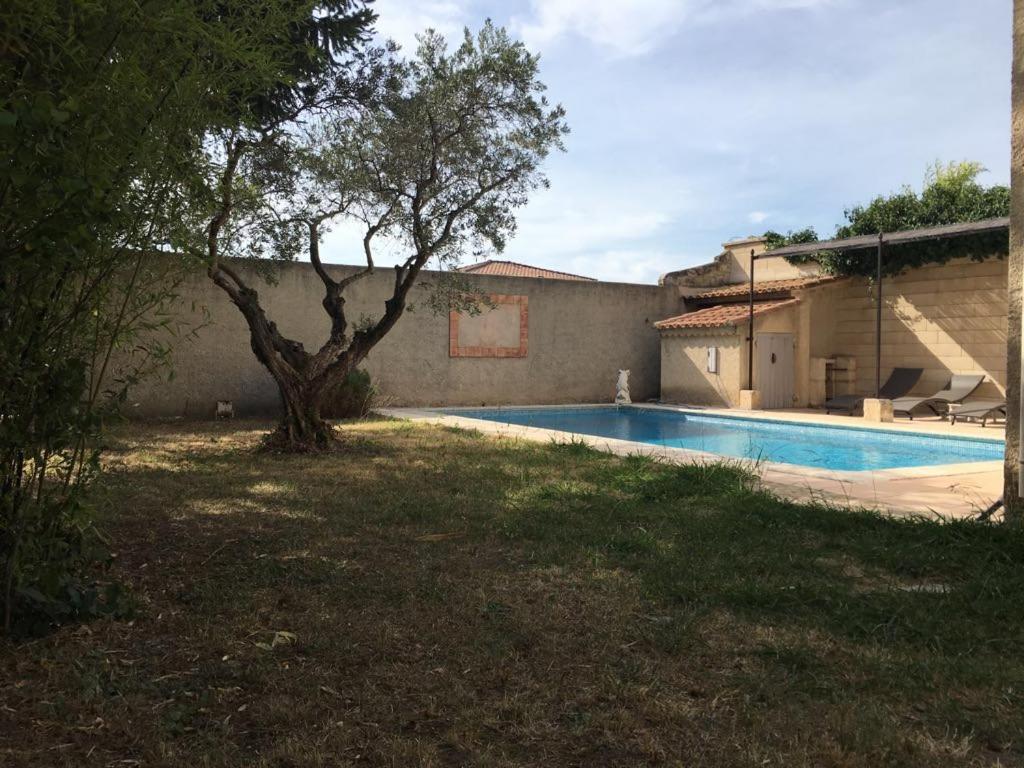 una piscina en el patio de una casa en Villa des carassins, en Saint-Rémy-de-Provence