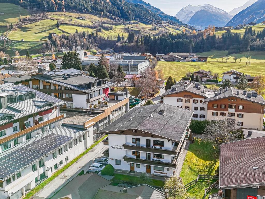 an aerial view of a village in the mountains at Hohe Tauern in Mittersill