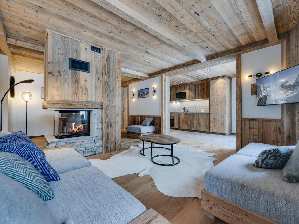 Appartement 6 pers. avec terrasse près des pistes, cheminée et parking, Val d'Isère