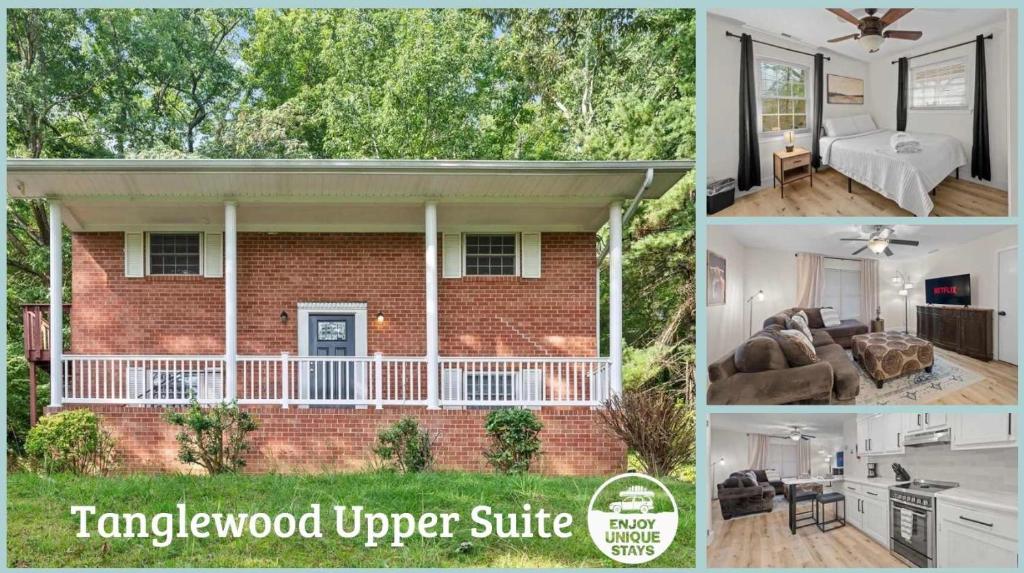 a collage of photos of a house at The Tanglewood Upper Suite in Chattanooga