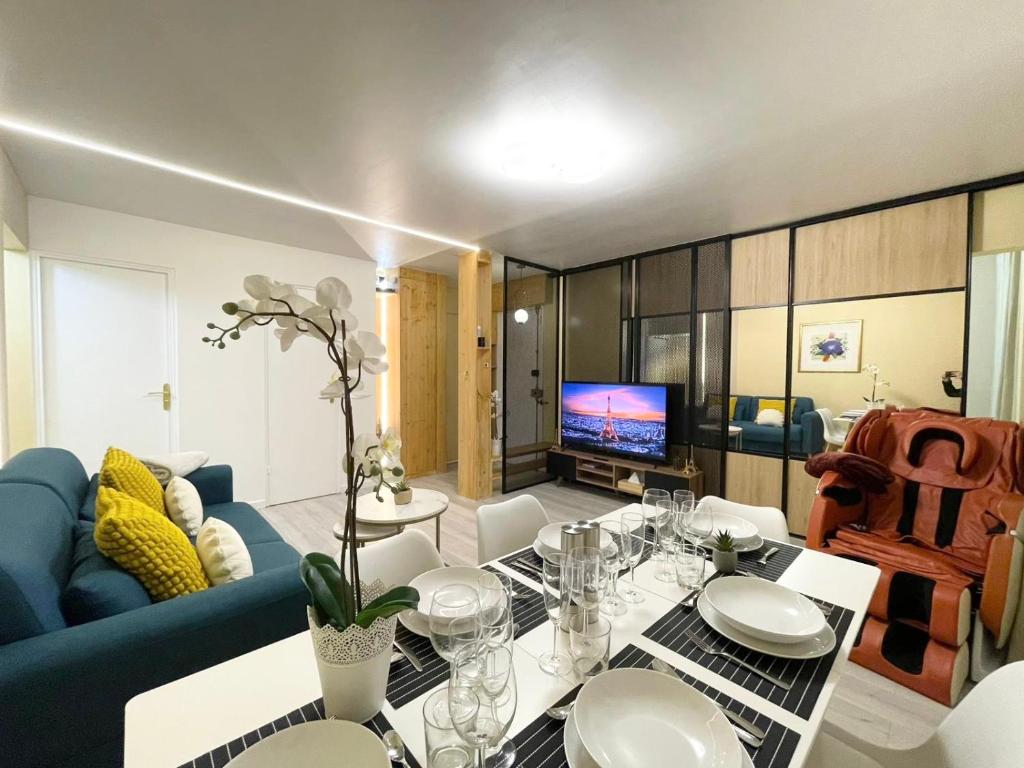 Cozy & Spacious 3BR Paris Apartment with Balconies Metro 6 Glacière