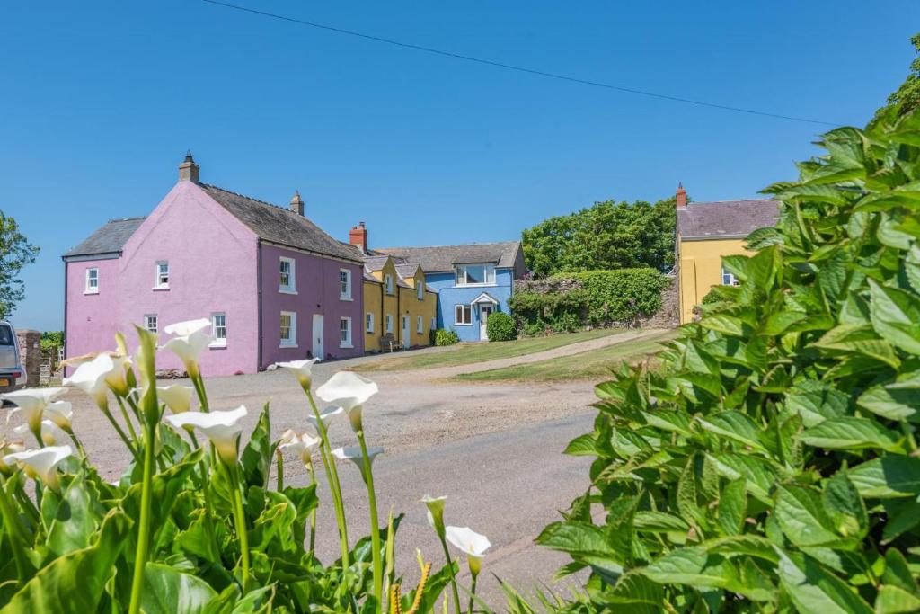 a row of colorful houses on a dirt road at 2 Bed in St. Brides oc-s30491 in Saint Brides