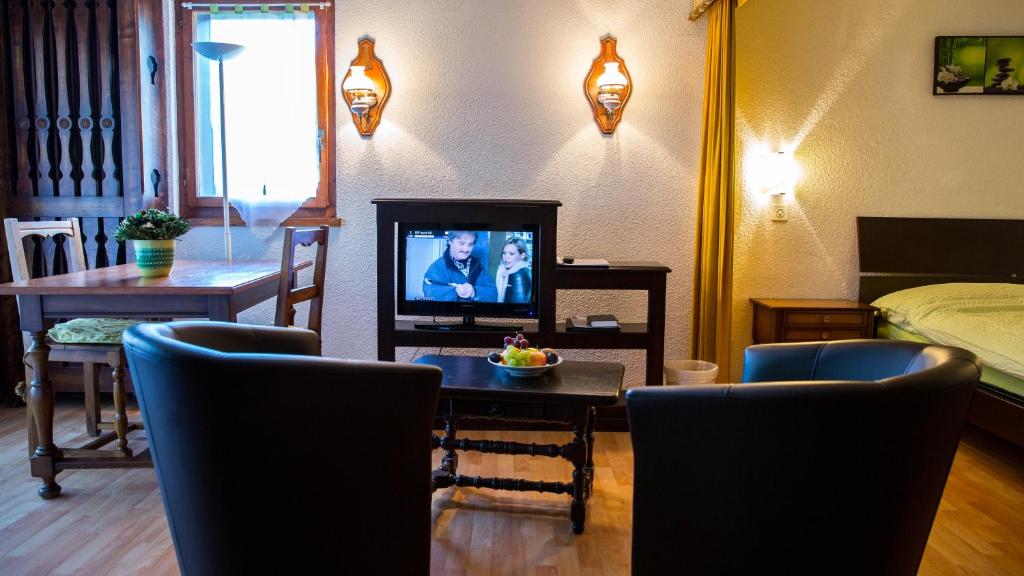 TV a/nebo společenská místnost v ubytování Hotel Astoria
