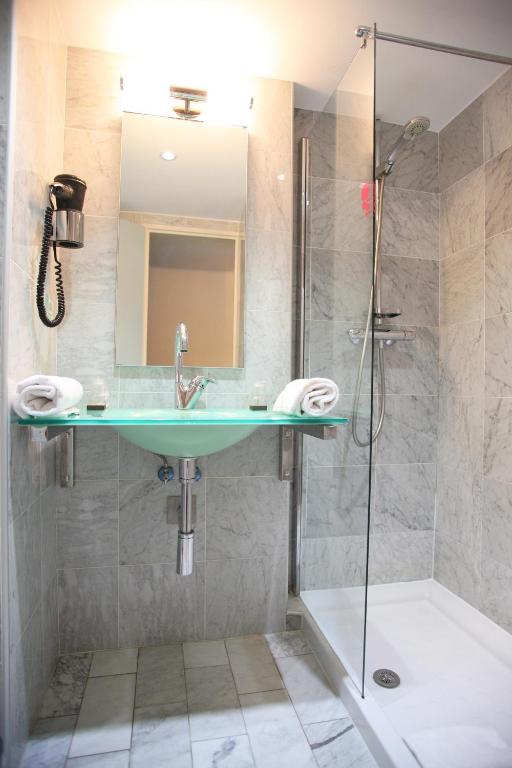 Koupelna v ubytování Hotel Balanea