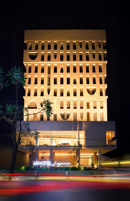 a large hotel building with a night view of it at ARTOTEL Leguna Magelang in Magelang
