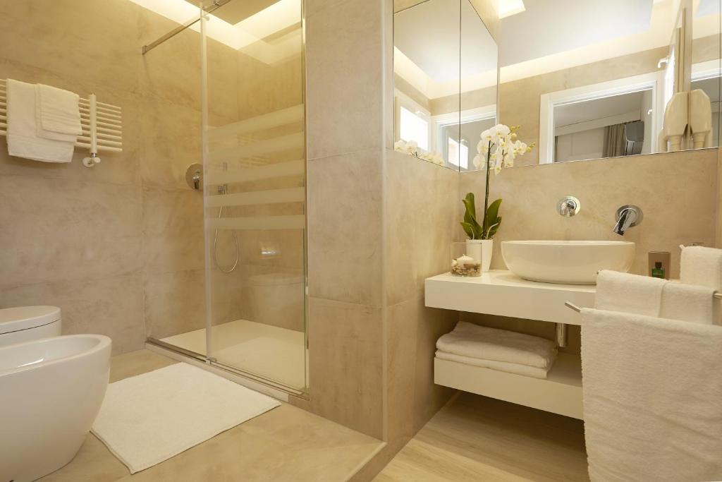 Koupelna v ubytování B&B Mondello Design