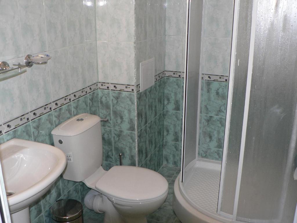 Koupelna v ubytování Hotel Varvara