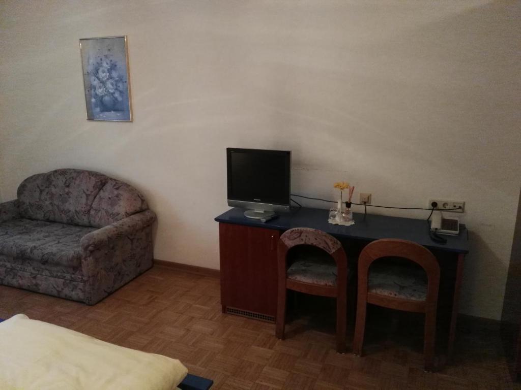 TV a/nebo společenská místnost v ubytování Hotel Seltenriegel