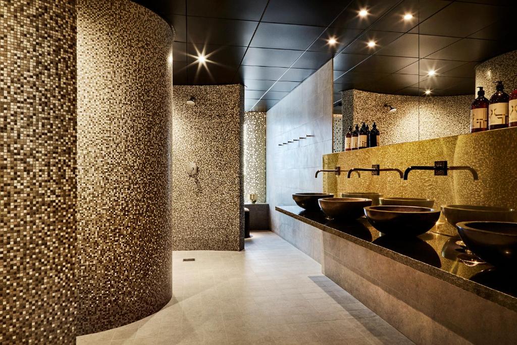 Koupelna v ubytování KUST Hotell & SPA