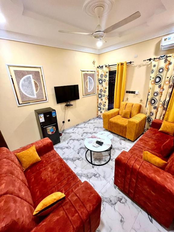 2 bedroom villa living room in Zad behind super NACO