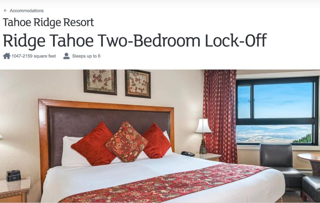 Enjoy the Ridge Tahoe Two-Bedroom Lock-Off for a family of 6, South Lake Tahoe