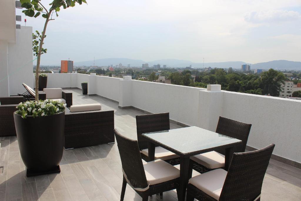 Balkón nebo terasa v ubytování Eco Hotel Guadalajara Expo