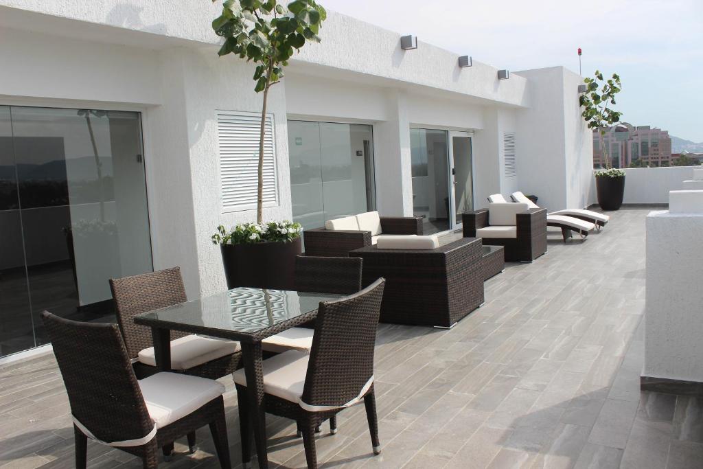 Balkón nebo terasa v ubytování Eco Hotel Guadalajara Expo