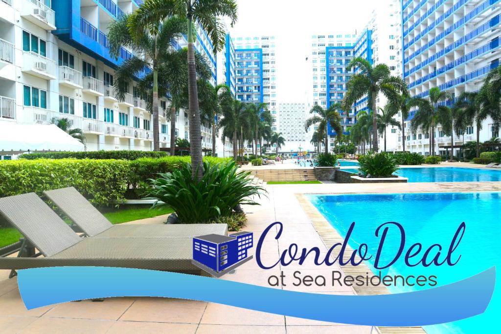 a view of the pool at coral dead at sea residences condominiums at CondoDeal at Sea Residences in Manila