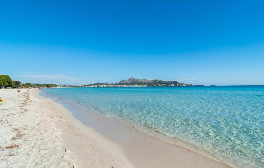 a view of a beach with the water at Es Baladre Beach in Alcudia