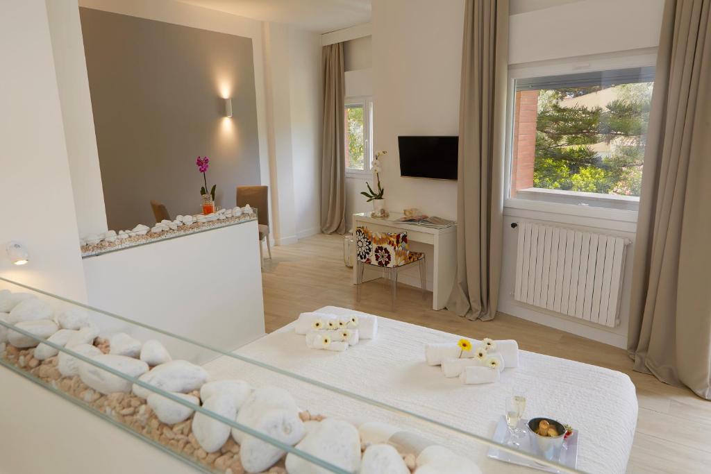 TV a/nebo společenská místnost v ubytování B&B Mondello Design