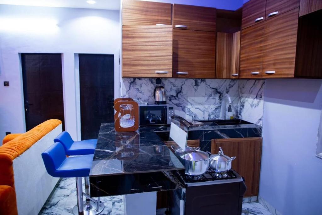 2 bedroom villa living room in Ouaga 2000 behind FSR-B