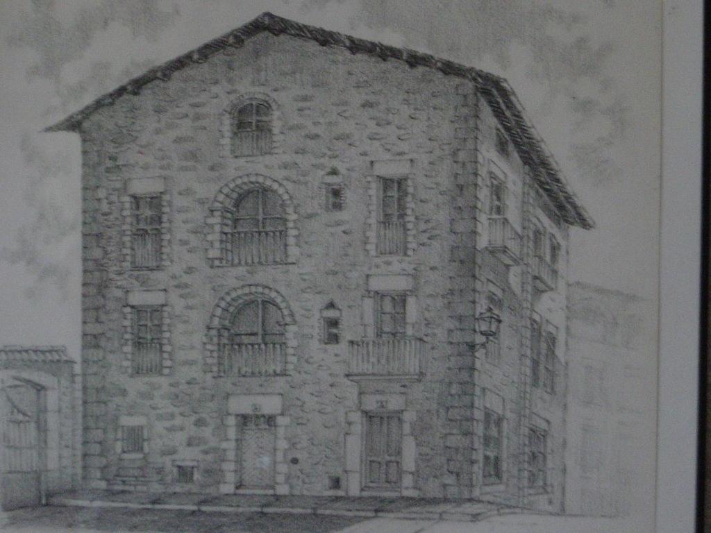 a drawing of an old stone building at La Casa Vella in Navarcles