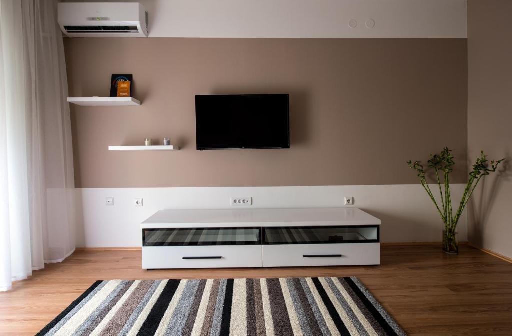 TV a/nebo společenská místnost v ubytování Hostel S
