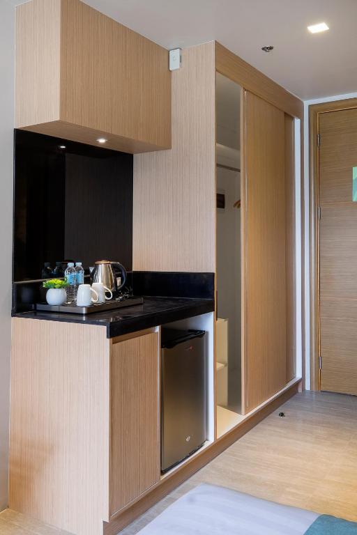 Kuchyň nebo kuchyňský kout v ubytování Watergate Boutique Hotel