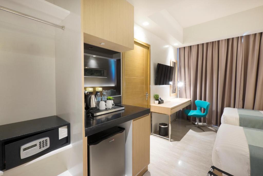 Kuchyň nebo kuchyňský kout v ubytování Watergate Boutique Hotel