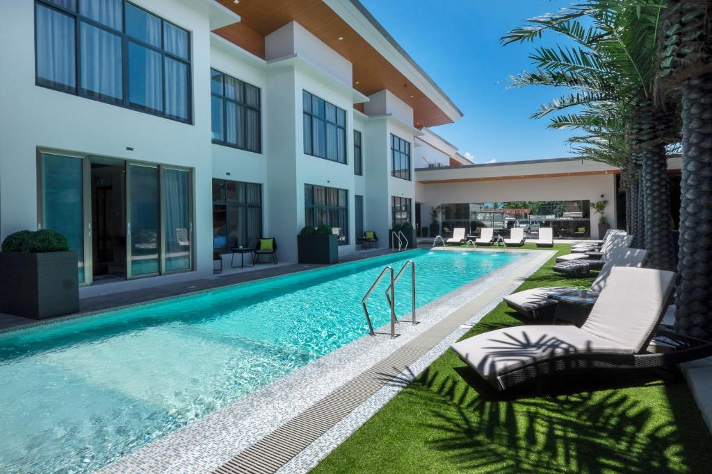 Bazén v ubytování Watergate Boutique Hotel nebo v jeho okolí