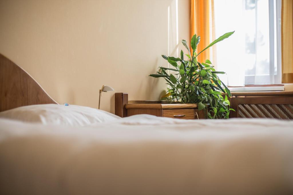 Postel nebo postele na pokoji v ubytování Hotel Eitljörg