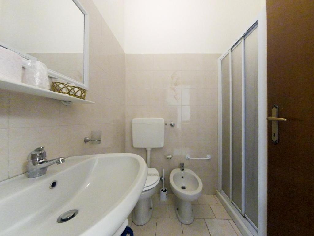 Koupelna v ubytování Hotel Trentina