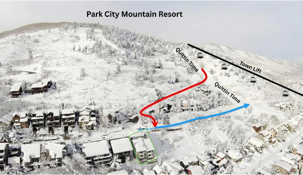 a map of the park city mountain resort at Side-by-Side Homes Multi-level with Views Ski Trail in Park City