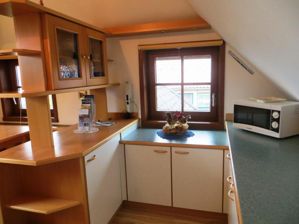 A kitchen or kitchenette at Ferienwohnungen Bauernhof Schilcher