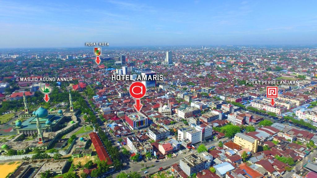 Nespecifikovaný výhled na destinaci Pekanbaru nebo výhled na město při pohledu z hotelu