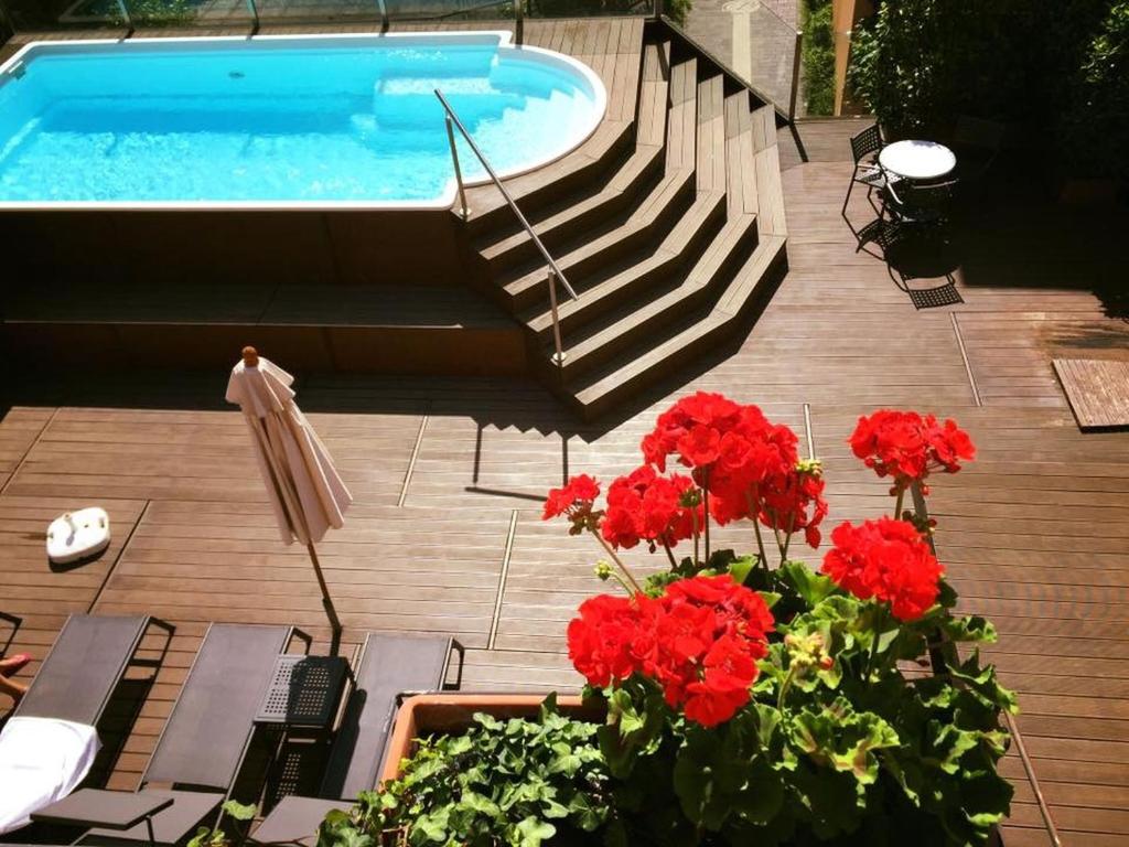 Bazén v ubytování Hotel Dolomiti nebo v jeho okolí