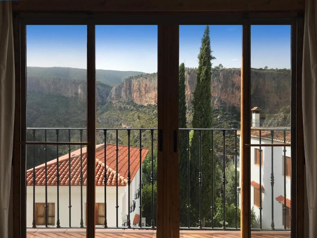 a view from a window of a mountain view at Apartamentos La Muela - Chulilla in Chulilla