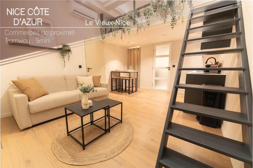 Charmant Duplex Vieux Nice, proche mer, WiFi, Clim